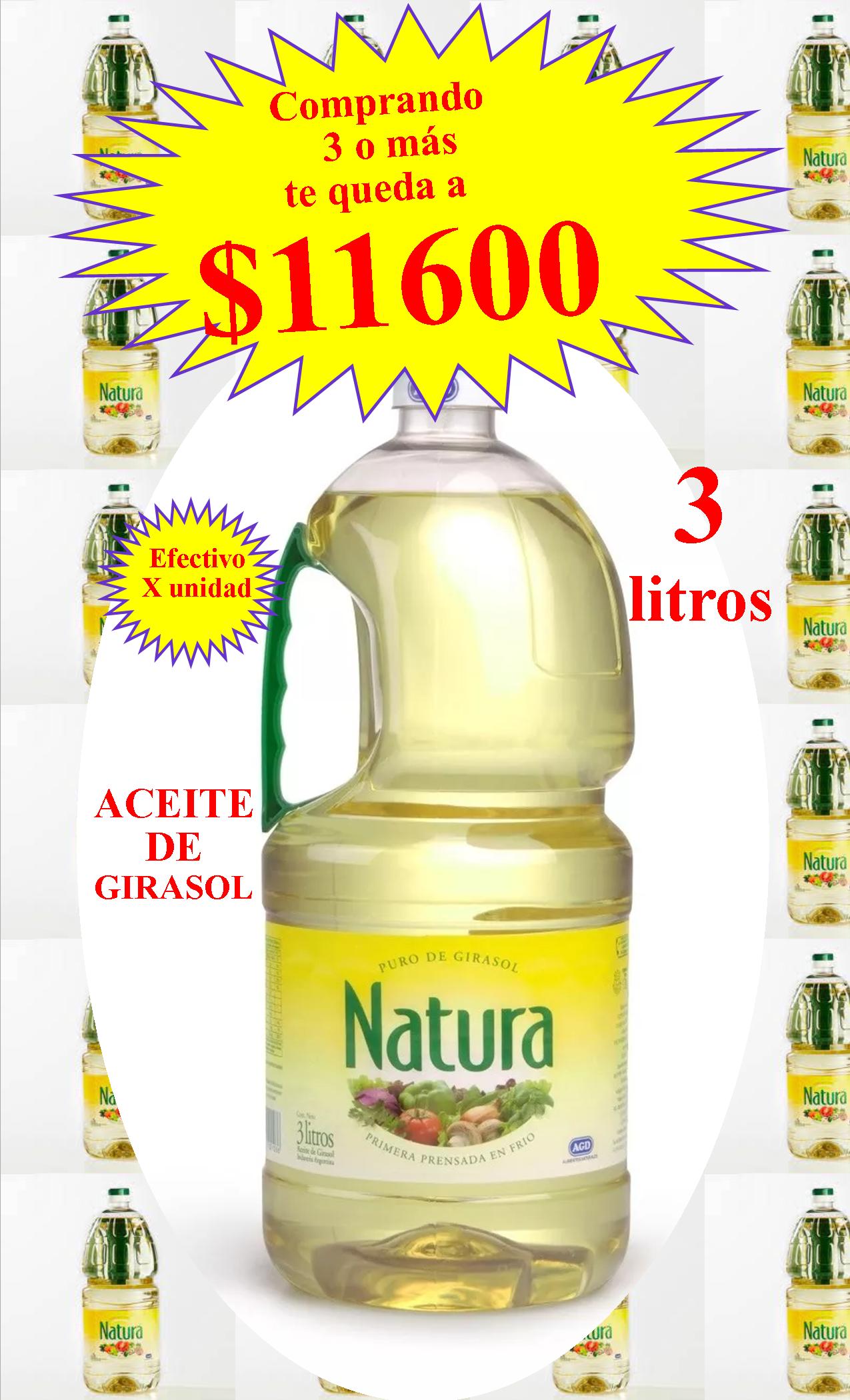 ACEITE NATURA  3  litros  GIRASOL